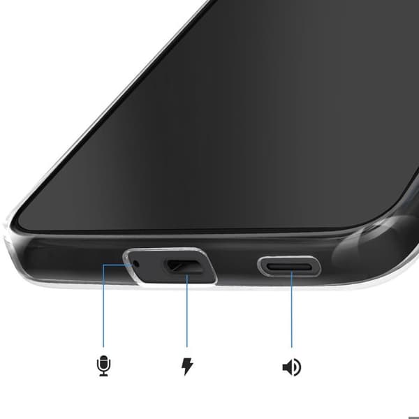 Samsung Galaxy A57 - Läpinäkyvä silikonisuoja Vit