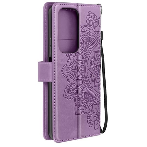 Mandala Flowers Case til Honor 200 Lite Wallet Support håndledsrem lys lilla Lila