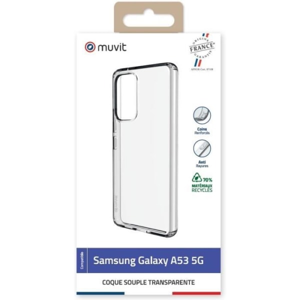 MUVIT FÖR FRANKRIKE ÅTERVINNING TRANSPARENT FODRAL SAMSUNG GALAXY A53 5G Transparent