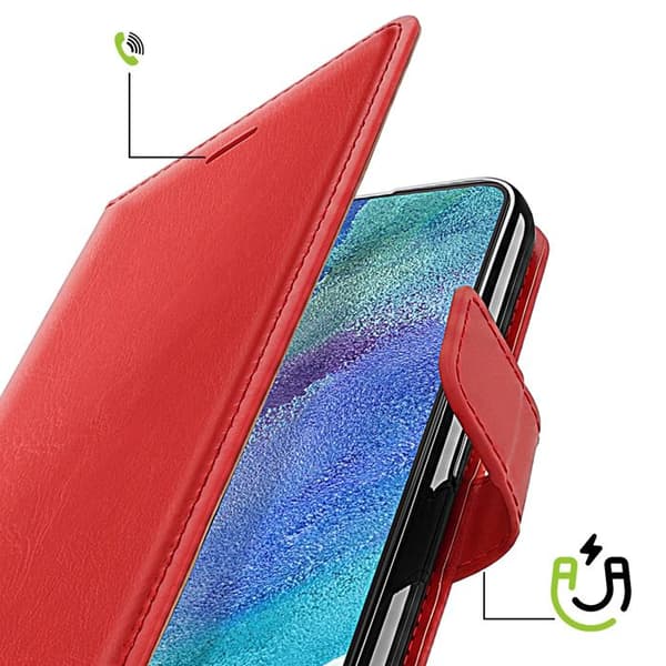 Pungetui til Samsung Galaxy S21 FE med håndledsrem Mayaxess Rød Röd