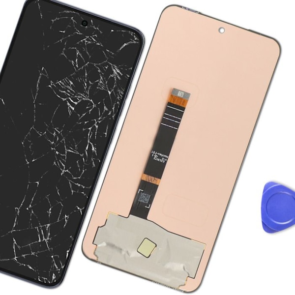 LCD-skærm og Touch Glass til Motorola Edge 50 Neo Sort Relife Sort Svart