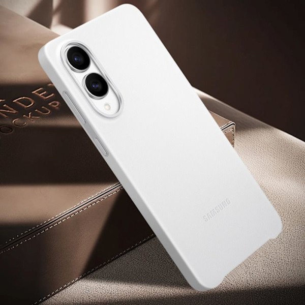 Coque för Samsung Galaxy S25 Edge Läder Kindsuit Original Samsung Ljusgrå