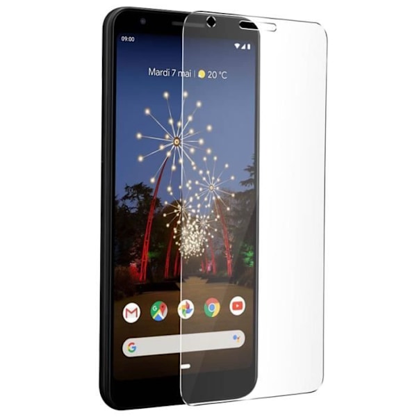 Skyddsfilm - AVIZAR - Google Pixel 3A - Härdat glas 9H - 0.3mm - Antifingeravtryck Vit