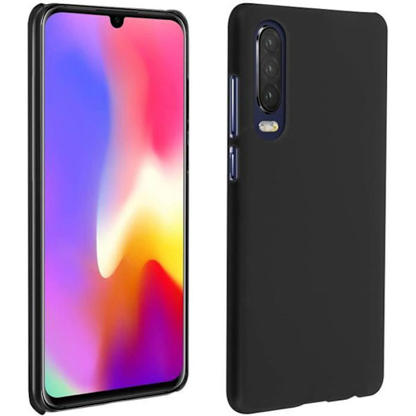 Huawei Coque - P30 - Stødabsorberende - Stiv - Soft Touch - Mat Sort Matte svart