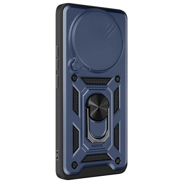 Coque - Mayaxess - Xiaomi Redmi Note 14 Pro/Pro Plus - Antichoks - Ring Support - Mørkeblå Blå