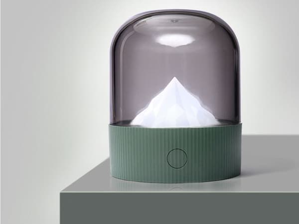 Bordlampe - AVIZAR - Mont Blanc - LED natlampe - Variabelt lys - Børneværelse Sort
