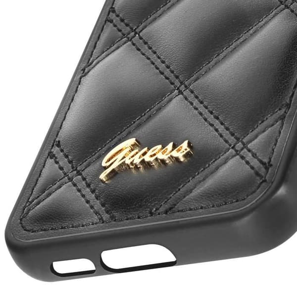 Etui til Samsung Galaxy S23 FE Rigid Quilted Pattern Guess Black Svart