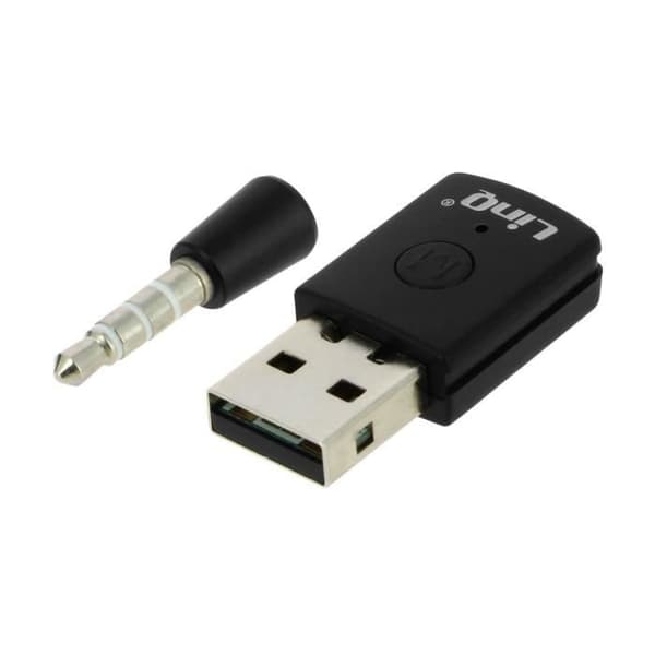 Bluetooth-sovitin - LINQ - PS4 - Lähetin/Vastaanotin USB - Integroitu mikrofoni - 10m kantama