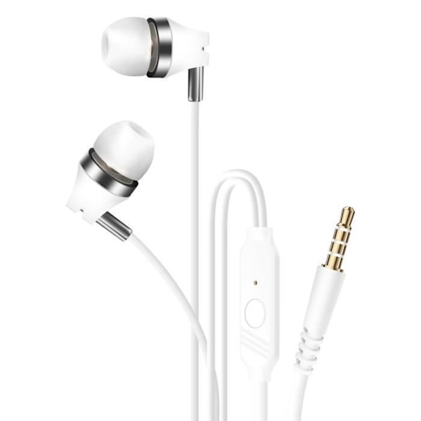 Trådbundna hörlurar - LINQ - 3,5 mm-uttag - Integrerad mikrofon - Handsfree-kit - In-ear Vit