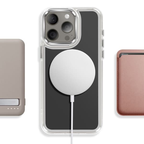 MagSafe-cover til iPhone 15 Pro Max Forstærket Hybrid Design Sort Svart