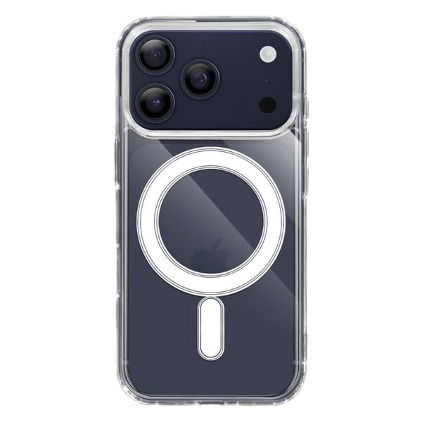 MagSafe-fodral - TACTICAL - iPhone 17 Pro Max - Transparent - Optimal skydd - Snabb montering Vit
