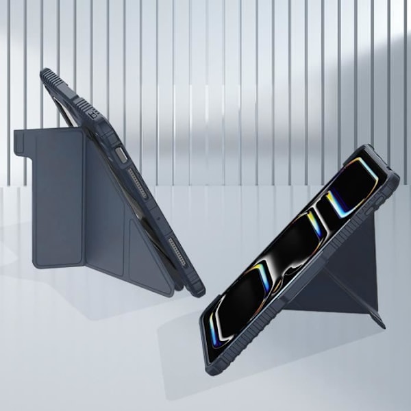 Stötsäkert fodral för iPad Pro 11 2024 - NILLKIN - Bumper Pro - Förstärkta hörn - Flervinkelstöd - Blå Blå