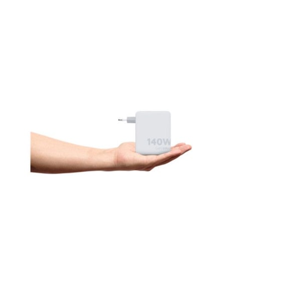 USB-C-laddare - Xtorm - 140W GaN-Ultra - 2 USB-C PD-portar - 20W USB-C PD-kabel inkluderad - Vit Vit