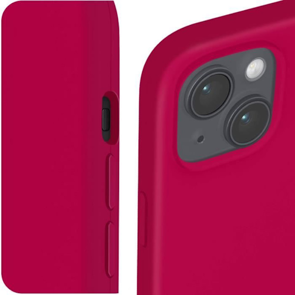 AVIZAR Skyddsfodral för iPhone 15 Plus - Halvstyv Soft-touch - Fuchsia Rosa