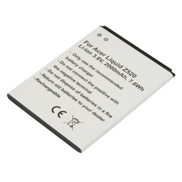 Batteri til Smartphone Acer Liquid Z520 Li-ion 3.8V 2000mAh 7.6Wh Hvid Vit