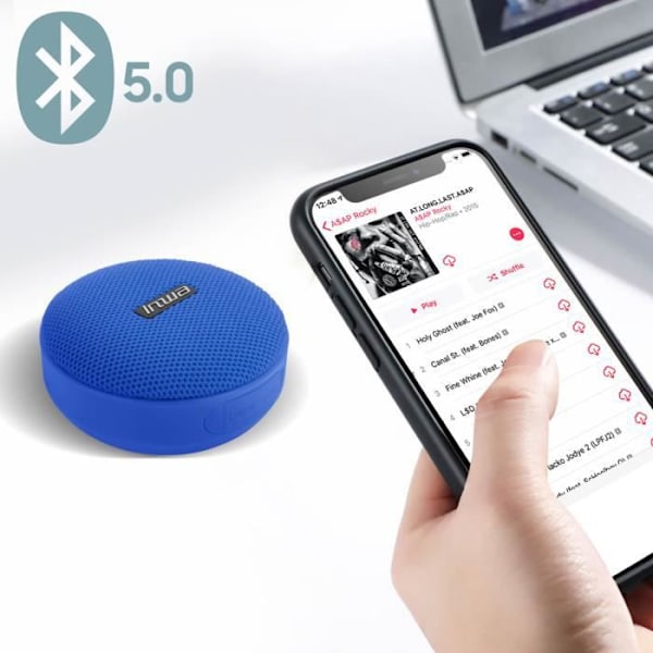 AVIZAR Bike Bluetooth -kaiutin - IPX7 vedenpitävä 5 W langaton urheilukaiutin - sininen Blå