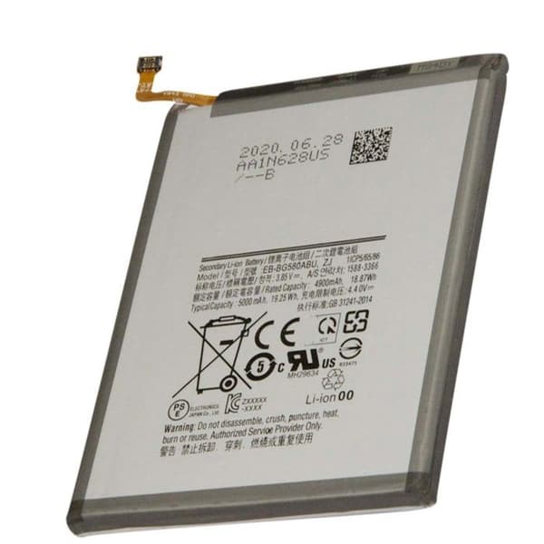 Batteri - AVIZAR - Samsung Galaxy M20 - 4900mAh - 3,85V - Grå Grå