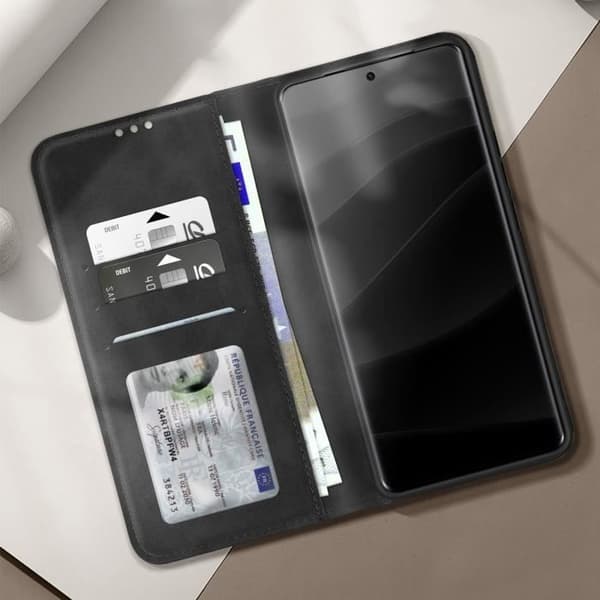 Smartphone-etui - Xiaomi - Redmi Note 14 Pro/Pro Plus - Pung - Støtte - Sort Svart