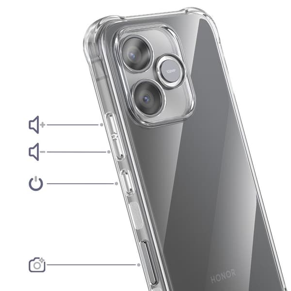 Bumper-cover til Honor 600 Lite Stødabsorberende med Transparent Tempered Glas Vit