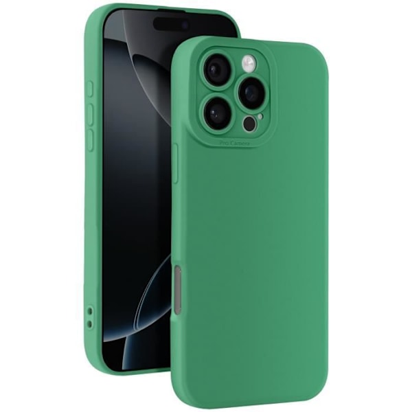 Silicone-skal för iPhone 16 Pro Max Smooth med skyddad kamerablock Grön Grön