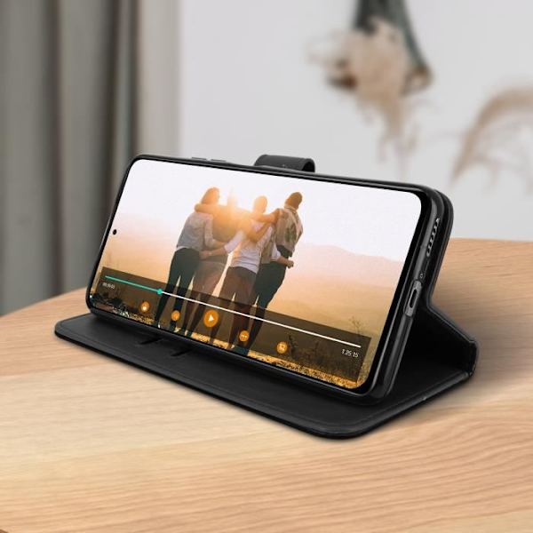 Etui - Xiaomi - Mi 11i / Poco F3 - Beskyttelse til kort - Videostativ - Sort Svart