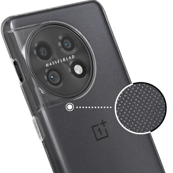 AVIZAR Skyddsfodral för OnePlus 11 - Ultratunn Gel Silikon - Anti-gulning Micro Dot Texture Vit