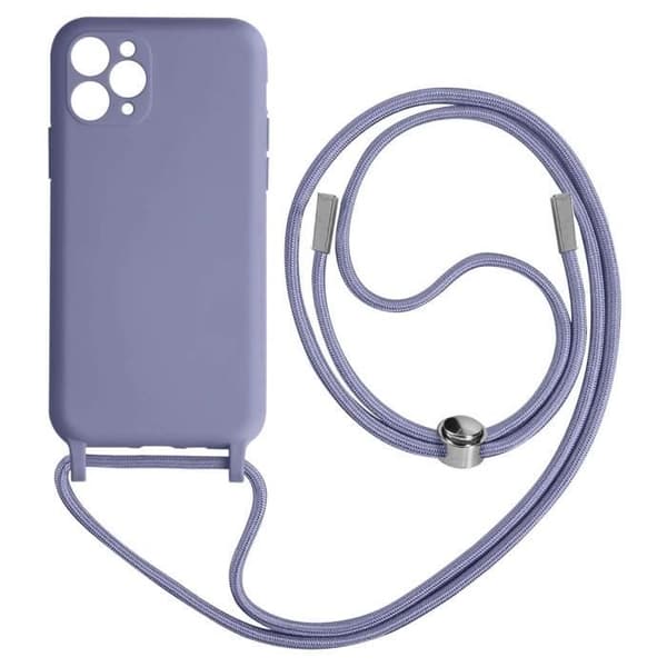 Coque iPhone 11 Pro - AVIZAR - Semi-rigide - Cordon nylon 80cm - Lavande - Mixte Lavendel