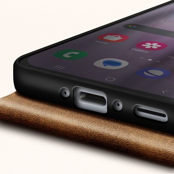 Fodral för Samsung Galaxy A37 Vertikal Flip Kortfack Stöd Svart Svart