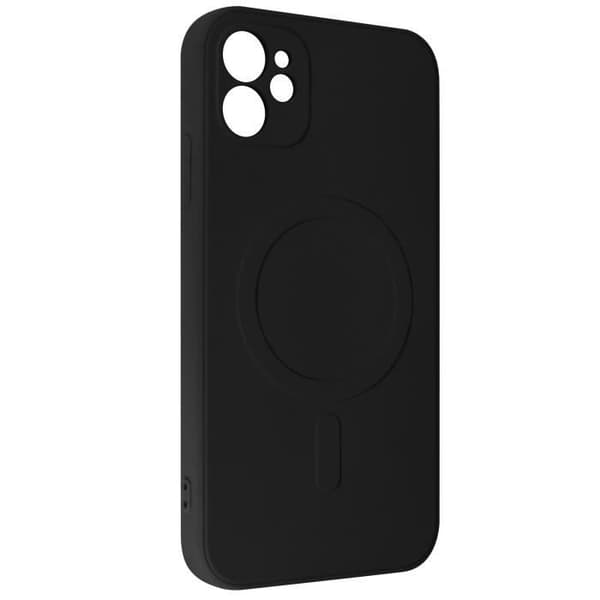 Magsafe iPhone 12 Mini Cover Silikone Interiør Soft-touch Mag Cover sort