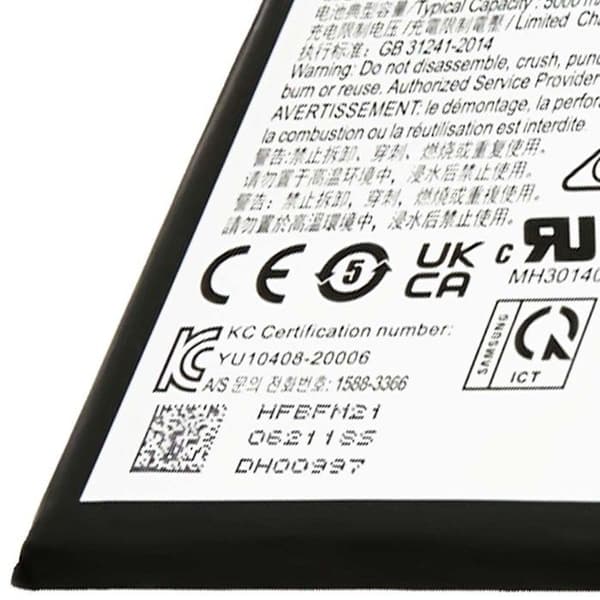 Batteri - AVIZAR - Galaxy A02s - 5000mAh - Li-ion - 3.85V - Hvid Vit