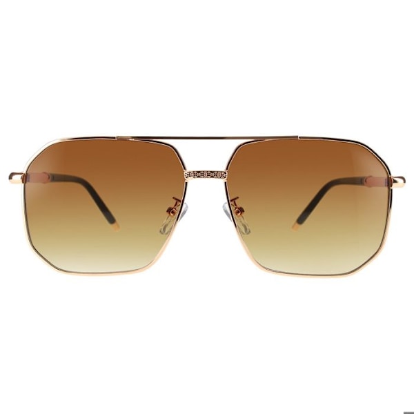 Aviator solbriller CV3062 med gradientlinser UV400 i guld Gul