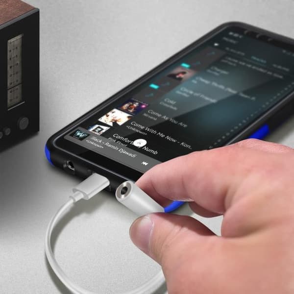 Lydadapter - Hvid - USB Type C til 3,5 mm stik - Kompakt - Letvægts - Optimal lydkvalitet