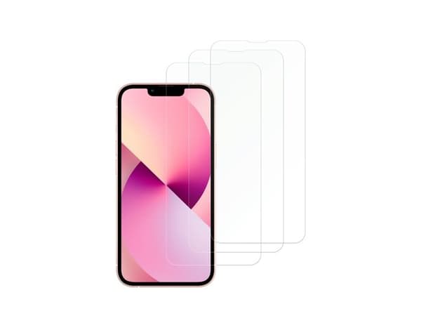 Pack med 3 skydd för skärm för Apple iPhone 13 Pro i glas och transparent Vit