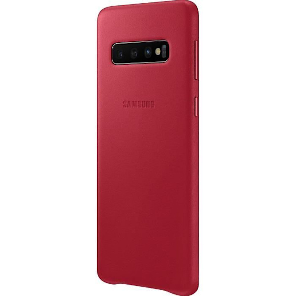 Samsung S10 læder taske - Bourgogne rød Röd Bordeaux