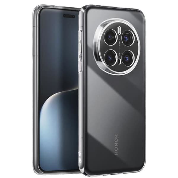 Coque - Honor - Magic 7 Pro - Silikon Stötsäker - Transparent Akryl - Förhöjda Kanter Transparent