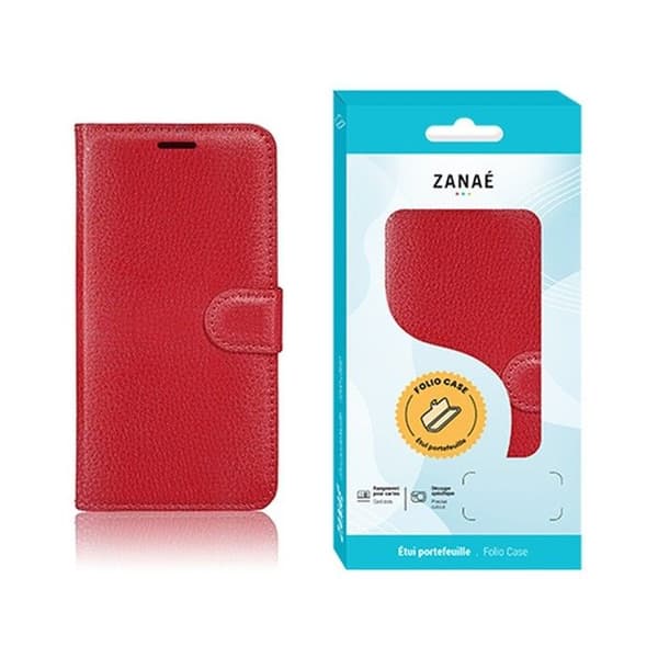 Plånboksfodral - ZANAÉ - Oppo A80 - Röd - Mjuk - Lock Röd