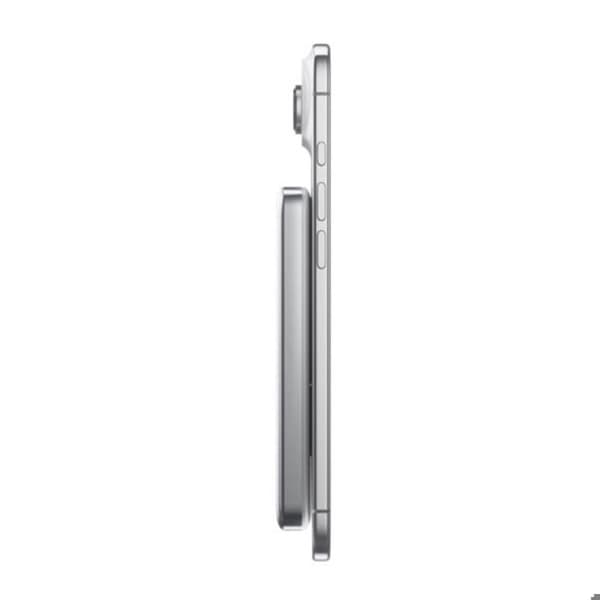 Magnetisk Ekstern Batteri 10000mAh Qi2 / USB-C 30W med USB-C Kabel BMX Sølv Grå