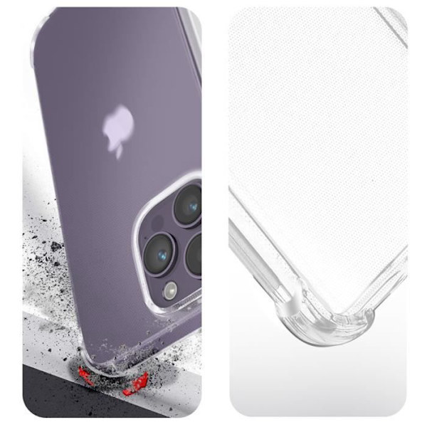 iPhone 14 Pro Max -kotelo + kalvo - AVIZAR - vahvistettu + läpinäkyvä karkaistu lasi Vit