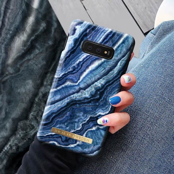 Coque - IDEAL OF SWEDEN - Samsung Galaxy S10e - Indigo Swirl - Rigide - Blå - Unisex Blå