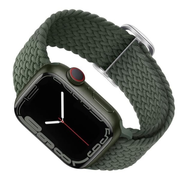Armband för Apple Watch - AVIZAR - Andningsbar flätad nylon - Khakigrön Grön khaki