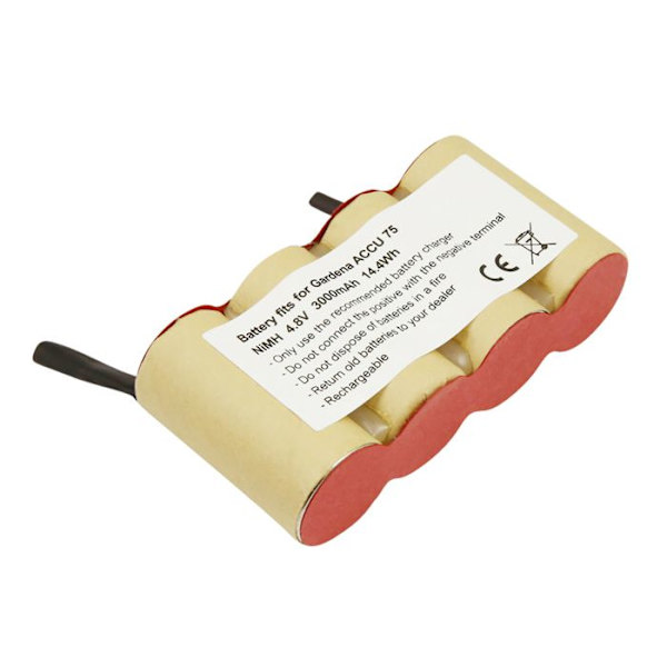 Batteri til Gardena ACCU 75 Ni‑MH 4.8V 3000mAh 14.4Wh græsklippere