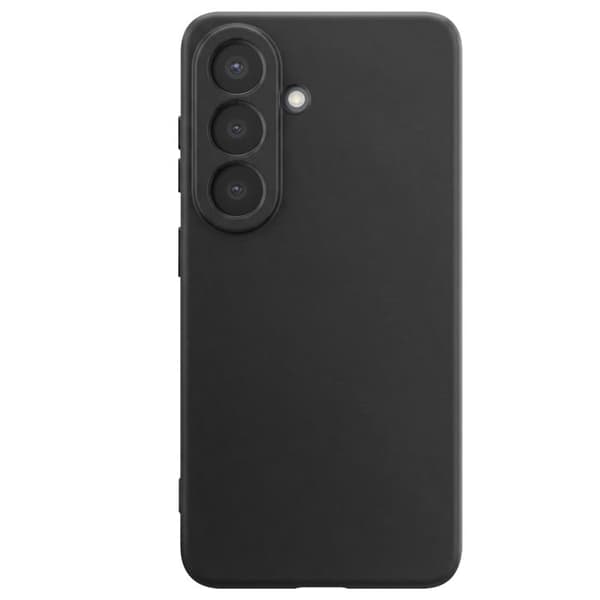 Cover til Galaxy S26 Plus Mat Finish med Hævede Kanter og Sort Rem Svart