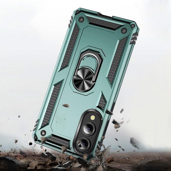 Coque för Samsung Galaxy S25 Edge Hybrid Ringt Stöd Magnetisk Ljusgrön Grön
