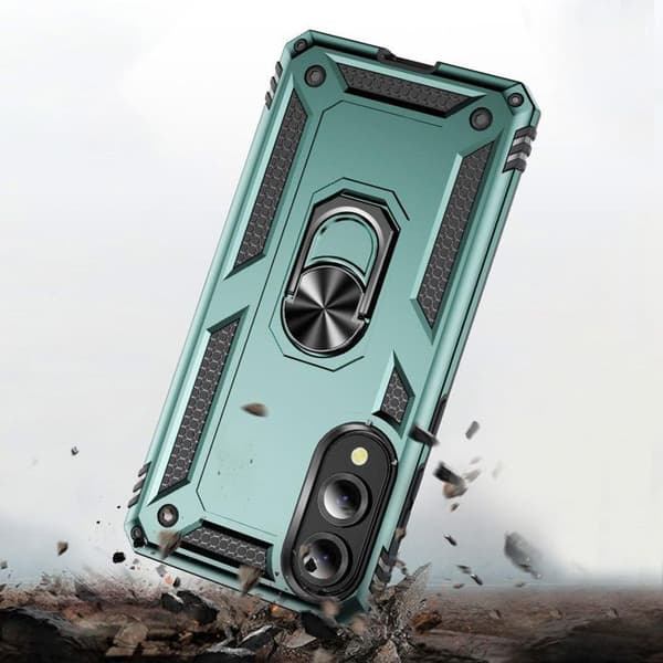 Coque - Samsung - Galaxy S25 Edge - Stødabsorberende - Støtte-ring - Lys Grøn Grön