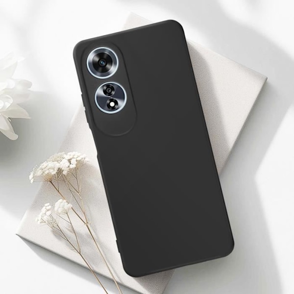 Coque för Oppo A60 Semi-hård Soft-touch Anti-spår Svart Svart