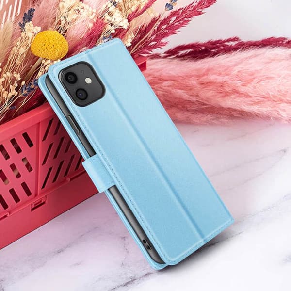 Pungetui - ZANAÉ - iPhone 11 - Horisontal Støtte - Magnetlukning - Lys Blå Blå