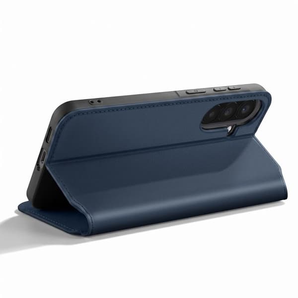 Flip Cover til Galaxy A57 Magnetisk Stand Funktion Classic Edition Mørkeblå Blå