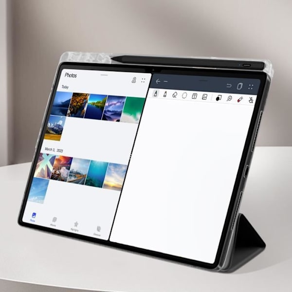 AVIZAR Trifold Cover för Huawei MatePad Pro 13.2 - Svart - Flerpositionsstöd - Fullständigt skydd Svart