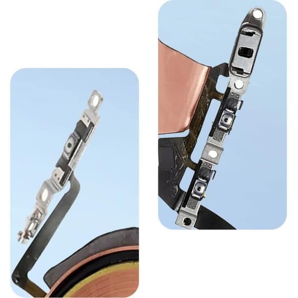 Opladepude QI - Apple - iPhone 14 Pro - NFC-sensor - Sideknapper - Sort Svart