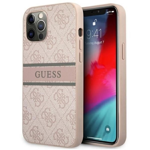 Guess suojakuori iPhone 12 Pro Max 6.7`` GUHCP12L4GDPI 4G Stripe Pink - 3666339004521